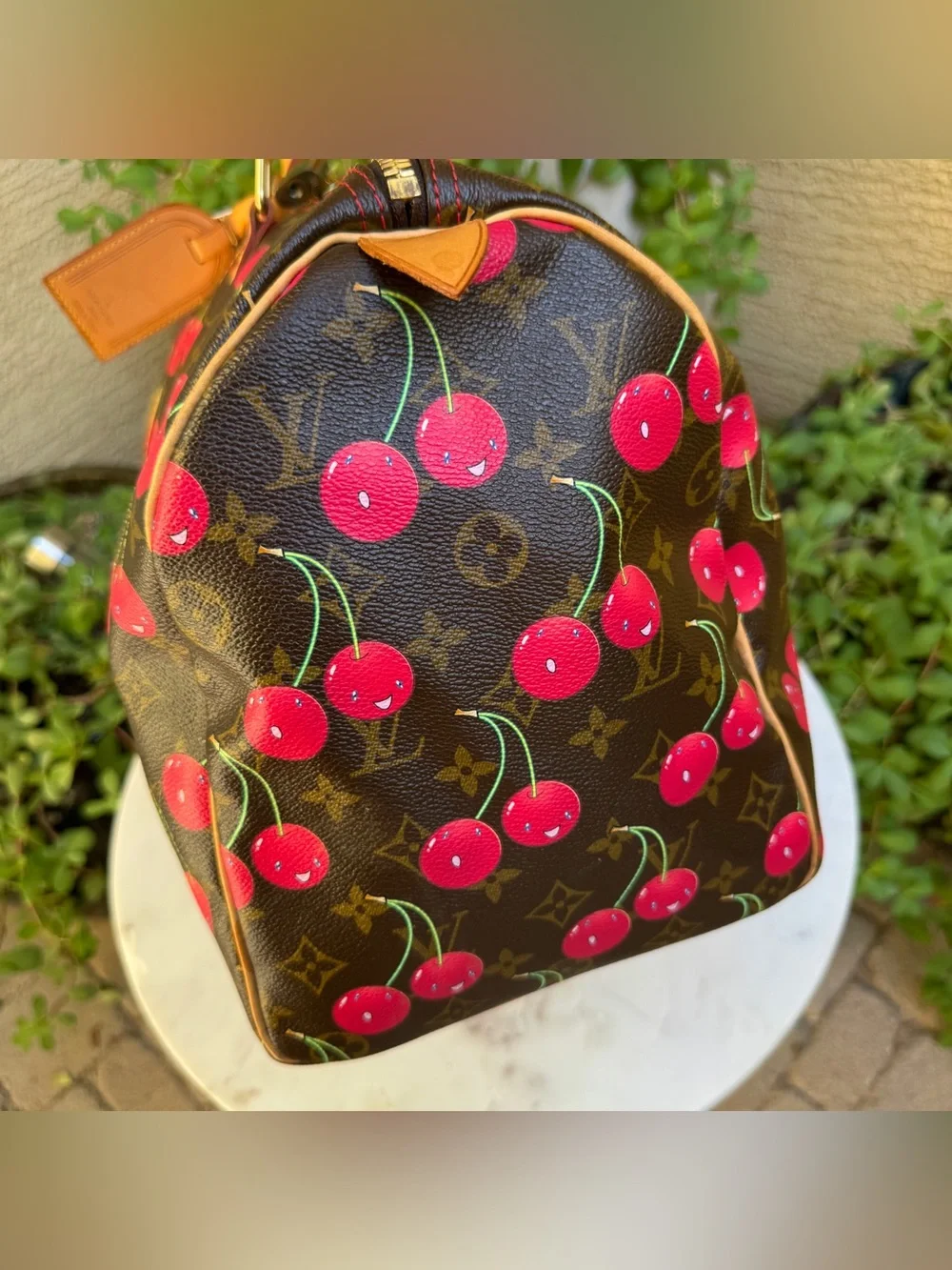 Louis Vuitton x Takashi Murakami Vintage Cherry Keepall 45